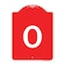 Signmission Designer Series Sign-Sign W/ Letter O, Red & White Aluminum Sign, 18" x 24", RW-1824-22936 A-DES-RW-1824-22936 - alternate 1